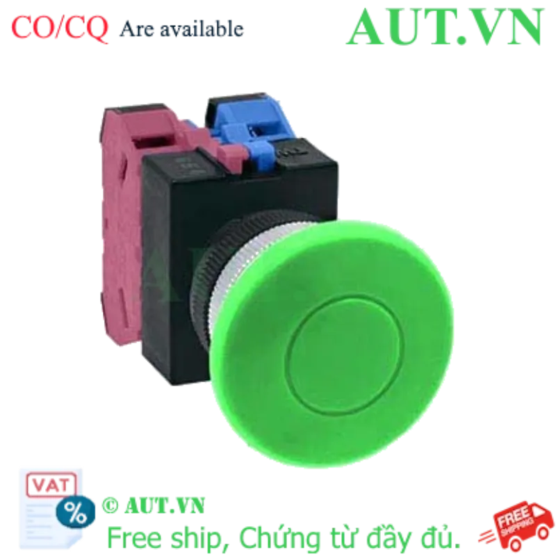 Ảnh của Nút nhấn nhả không đèn IDEC ABW411G D22 1NO+1NC (Xanh)