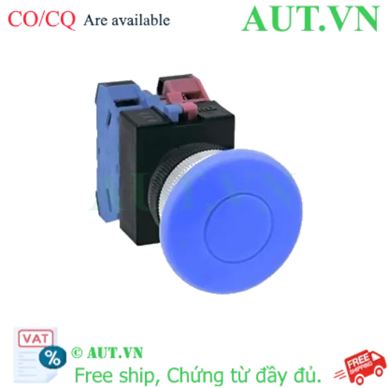 Ảnh của Nút nhấn nhả không đèn IDEC ABW411S-MAU D22 1NO+1NC (Xanh)