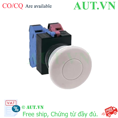 Ảnh của Nút nhấn nhả không đèn IDEC ABW411W-MAU D22 1NO+1NC (Trắng)