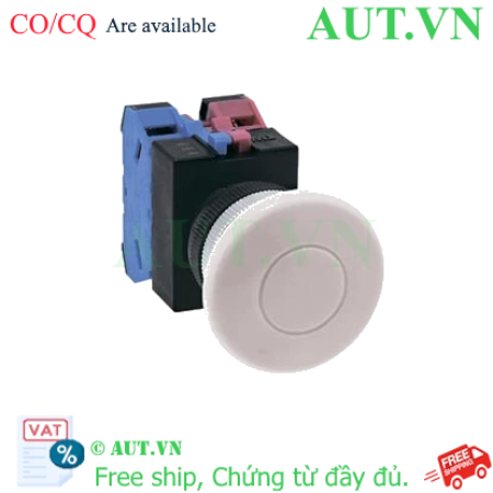 Ảnh của Nút nhấn nhả không đèn IDEC ABW411W-MAU D22 1NO+1NC (Trắng)