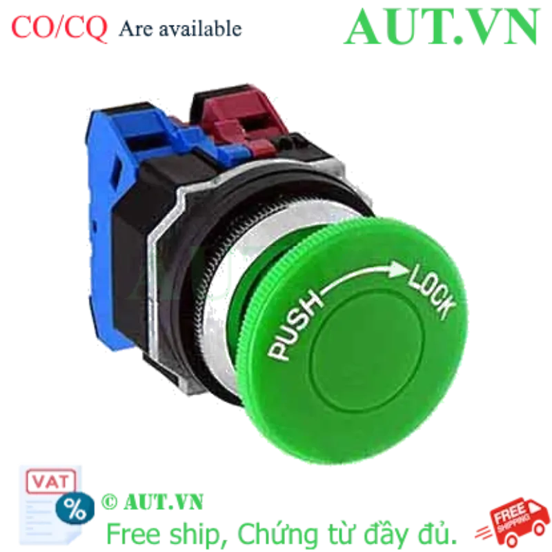 Ảnh của Nút nhấn nhả không đèn IDEC AJD322NG D30 2NO+2NC (Xanh)
