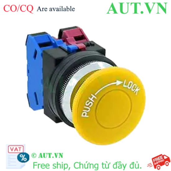 Ảnh của Nút nhấn nhả không đèn IDEC AJN322NY D30 2NO+2NC (Vàng)