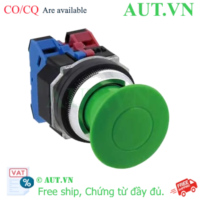 Ảnh của Nút nhấn nhả không đèn IDEC AYD3111NG D30 1NO+1NC (Xanh)