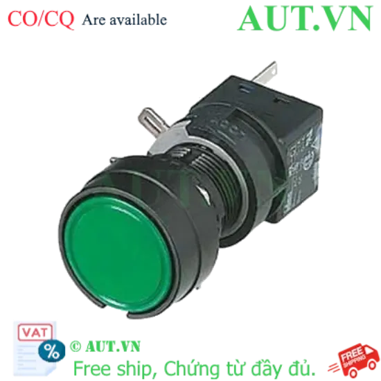 Ảnh của Nút nhấn nhả không đèn IDEC HA1B-M1C1G D16 1NO+1NC (Xanh)