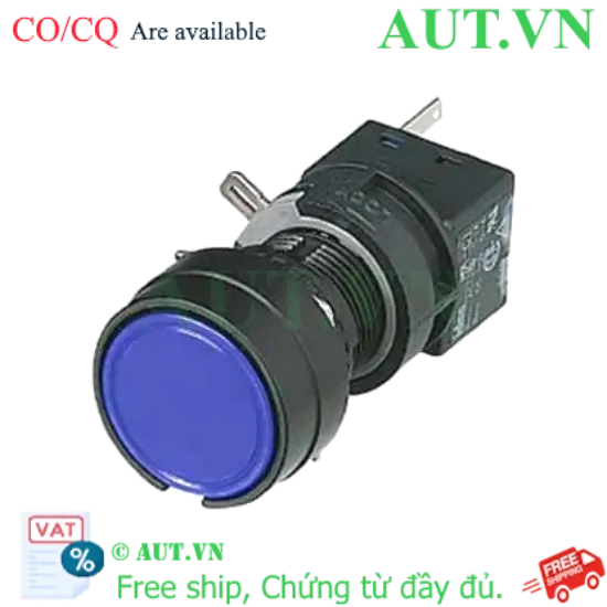 Ảnh của Nút nhấn nhả không đèn IDEC HA1B-M1C1LS D16 1NO+1NC (Xanh)