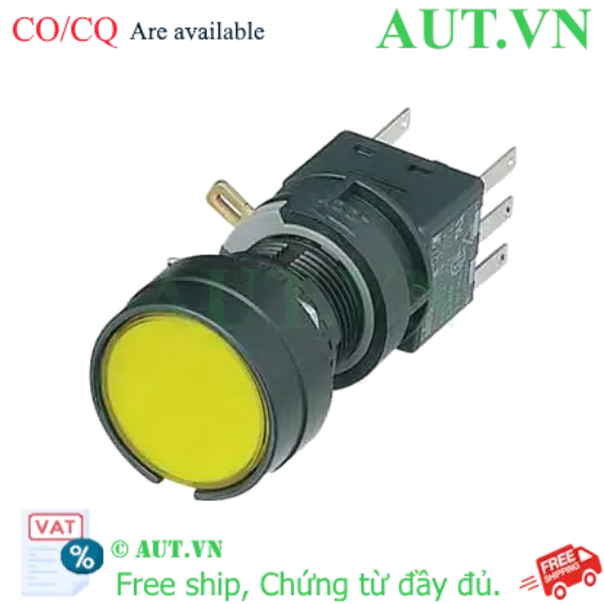 Ảnh của Nút nhấn nhả không đèn IDEC HA1B-M1C1Y D16 1NO+1NC (Vàng)