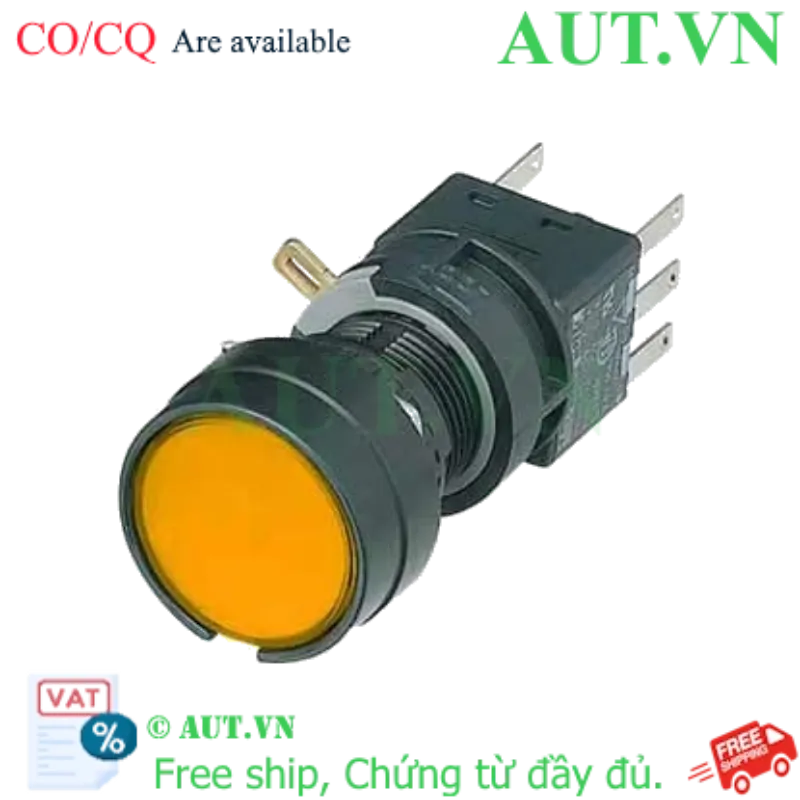 Ảnh của Nút nhấn nhả không đèn IDEC HA1B-M1C2LA D16 2NO+2NC (Hổ phách)