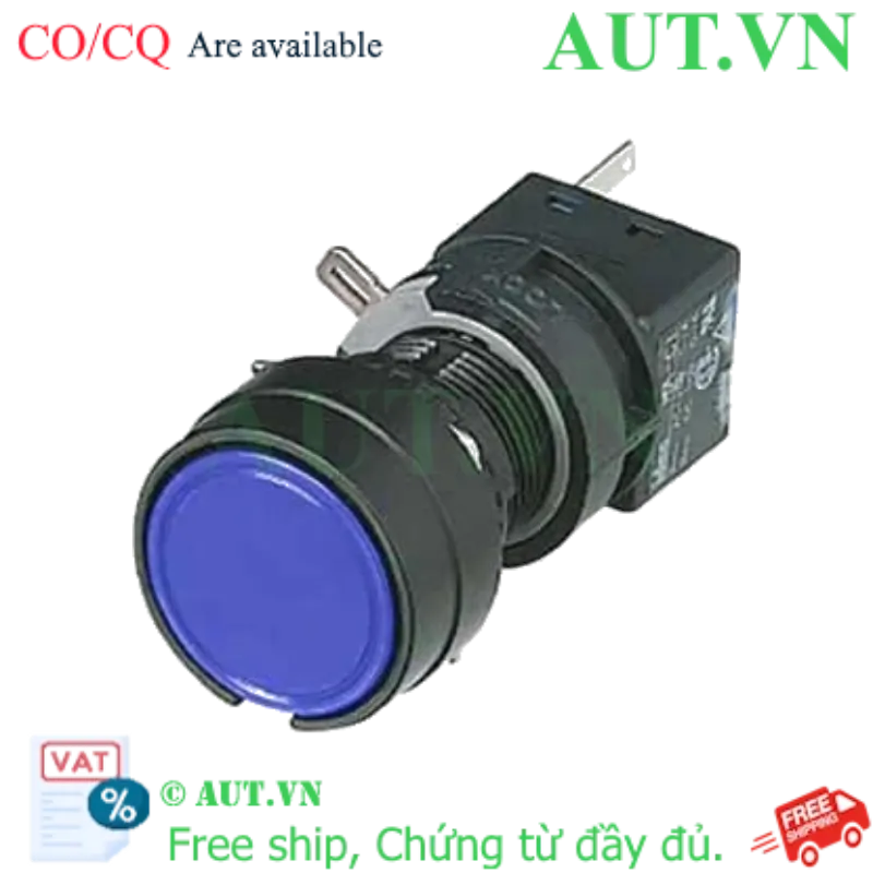 Ảnh của Nút nhấn nhả không đèn IDEC HA1B-M1C2S D16 2NO+2NC (Xanh)