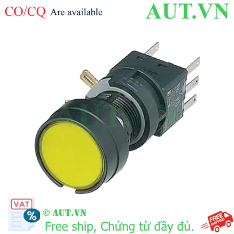 Ảnh của Nút nhấn nhả không đèn IDEC HA1B-M1C2VY D16 2NO+2NC (Vàng)