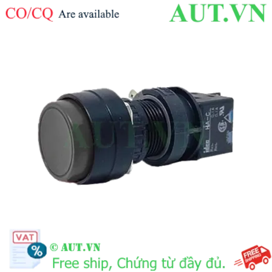 Ảnh của Nút nhấn nhả không đèn IDEC HA1B-M2C1B D16 1NO+1NC (Đen)