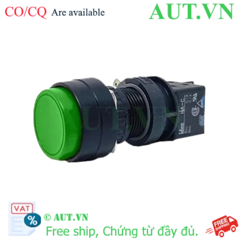 Ảnh của Nút nhấn nhả không đèn IDEC HA1B-M2C5G D16 1NO+1NC (Xanh)