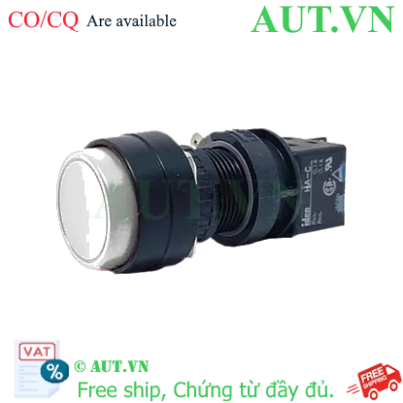 Ảnh của Nút nhấn nhả không đèn IDEC HA1B-M2C6W D16 2NO+2NC (Trắng)