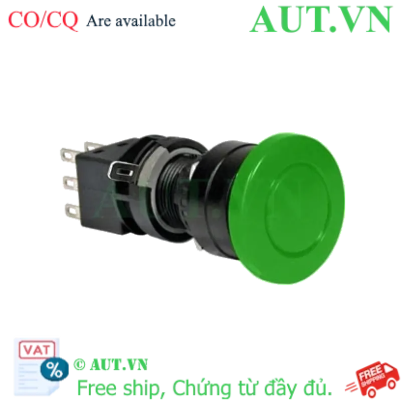 Ảnh của Nút nhấn nhả không đèn IDEC HA1B-M3C1G D16 1NO+1NC (Xanh)