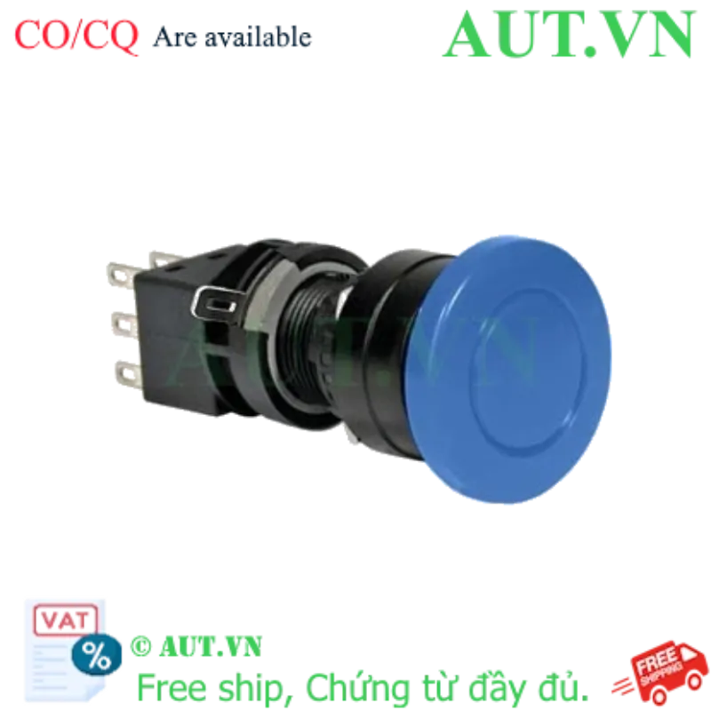 Ảnh của Nút nhấn nhả không đèn IDEC HA1B-M3C1S D16 1NO+1NC (Xanh)