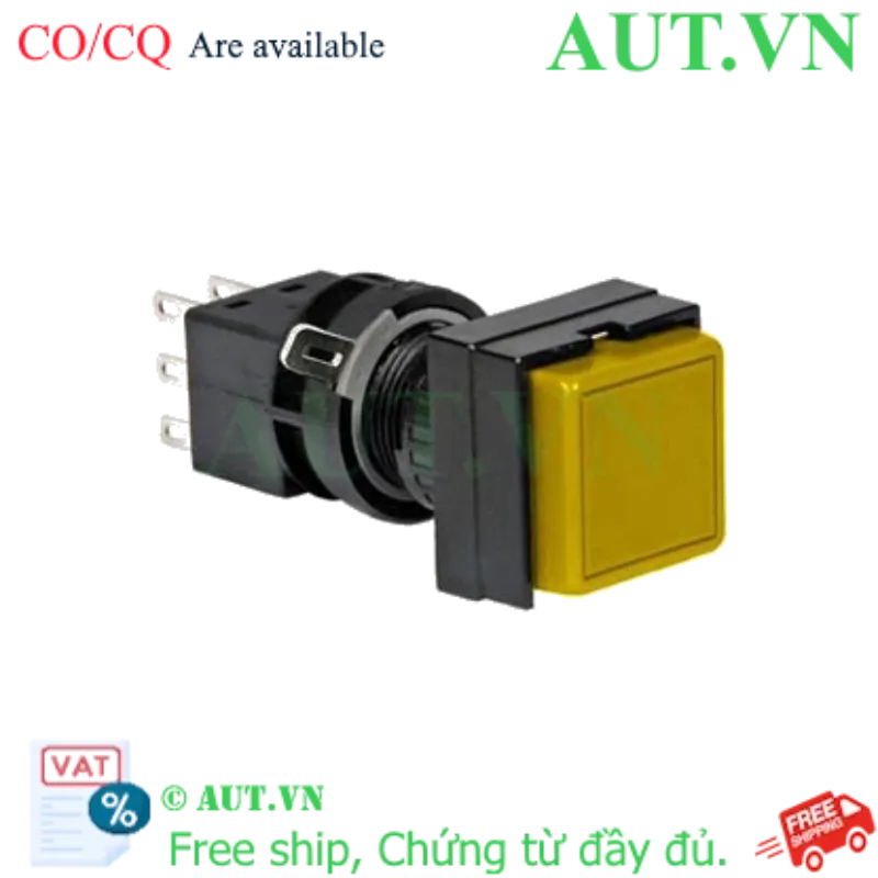 Ảnh của Nút nhấn nhả không đèn IDEC HA2B-M2C6Y D16 2NO+2NC (Vàng)