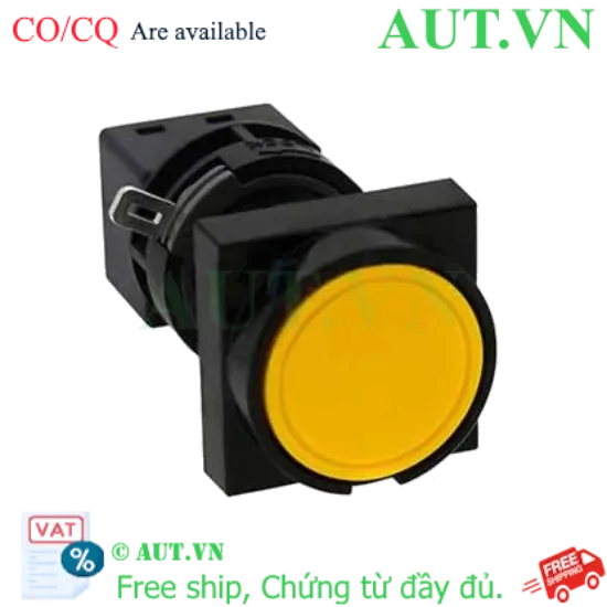 Ảnh của Nút nhấn nhả không đèn IDEC HA3B-M1C6Y D16 2NO+2NC (Vàng)