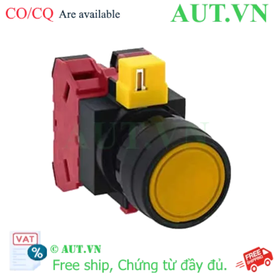 Ảnh của Nút nhấn nhả không đèn IDEC HW1B-M102Y-MAU D22 2NC (Vàng)