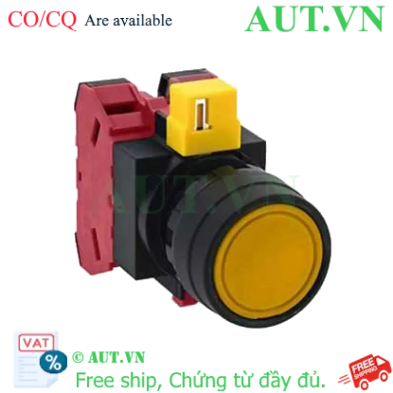 Ảnh của Nút nhấn nhả không đèn IDEC HW1B-M102Y-MAU D22 2NC (Vàng)