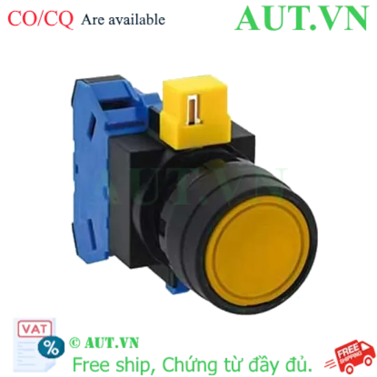 Ảnh của Nút nhấn nhả không đèn IDEC HW1B-M110Y-MAU D22 1NO (Vàng)