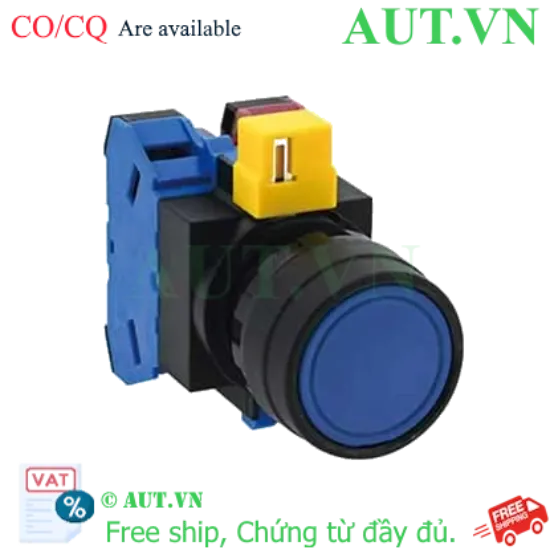 Ảnh của Nút nhấn nhả không đèn IDEC HW1B-M111S D22 1NO+1NC (Xanh)