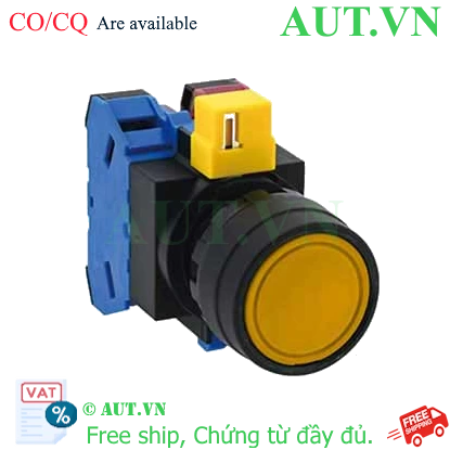 Ảnh của Nút nhấn nhả không đèn IDEC HW1B-M111Y-MAU D22 1NO+1NC (Vàng)