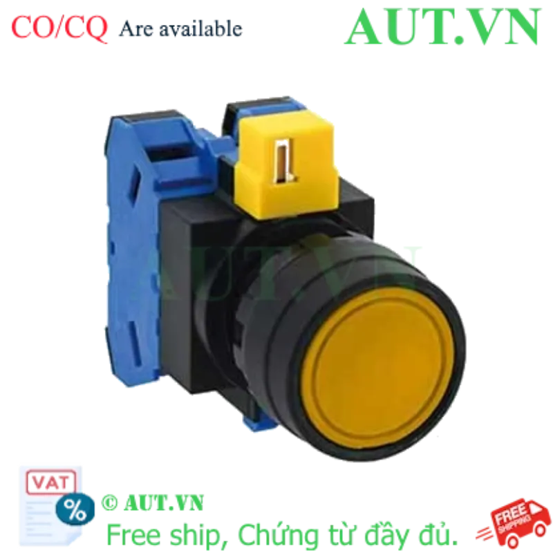 Ảnh của Nút nhấn nhả không đèn IDEC HW1B-M120Y-MAU D22 2NO (Vàng)