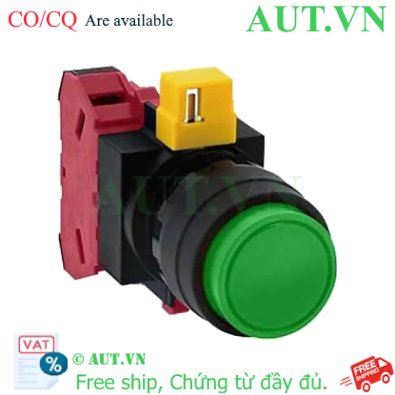 Ảnh của Nút nhấn nhả không đèn IDEC HW1B-M201G-MAU D22 1NC (Xanh)
