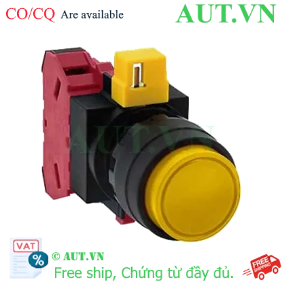 Ảnh của Nút nhấn nhả không đèn IDEC HW1B-M201Y-MAU D22 1NC (Vàng)