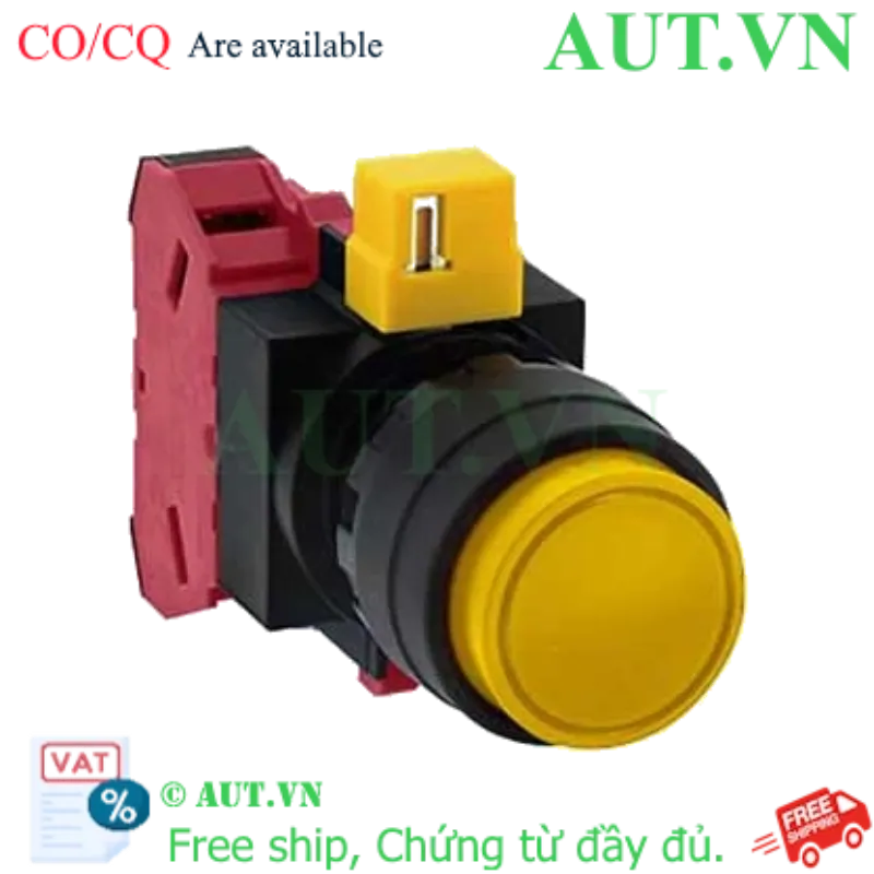 Ảnh của Nút nhấn nhả không đèn IDEC HW1B-M201Y-MAU D22 1NC (Vàng)