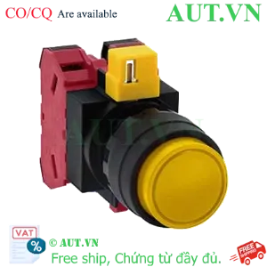 Ảnh của Nút nhấn nhả không đèn IDEC HW1B-M202Y-MAU D22 2NC (Vàng)