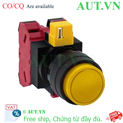 Ảnh của Nút nhấn nhả không đèn IDEC HW1B-M202Y-MAU D22 2NC (Vàng)