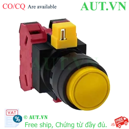 Ảnh của Nút nhấn nhả không đèn IDEC HW1B-M202Y-MAU D22 2NC (Vàng)