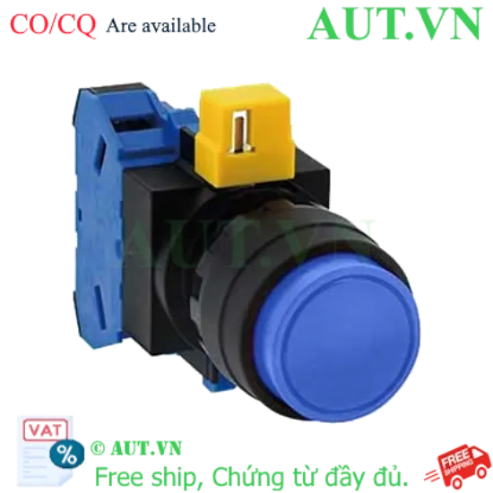 Ảnh của Nút nhấn nhả không đèn IDEC HW1B-M210S-MAU D22 1NO (Xanh)