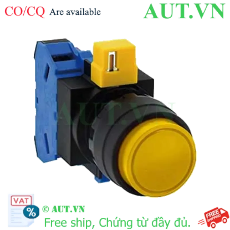Ảnh của Nút nhấn nhả không đèn IDEC HW1B-M210Y-MAU D22 1NO (Vàng)