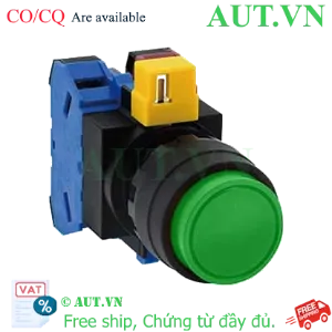 Ảnh của Nút nhấn nhả không đèn IDEC HW1B-M211G-MAU D22 1NO+1NC (Xanh)