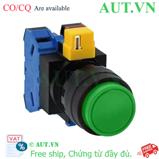 Ảnh của Nút nhấn nhả không đèn IDEC HW1B-M211G-MAU D22 1NO+1NC (Xanh)