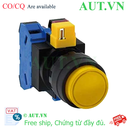 Ảnh của Nút nhấn nhả không đèn IDEC HW1B-M211Y D22 1NO+1NC (Vàng)