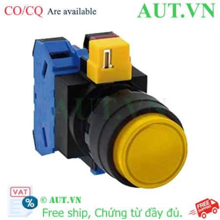 Ảnh của Nút nhấn nhả không đèn IDEC HW1B-M211Y-MAU D22 1NO+1NC (Vàng)