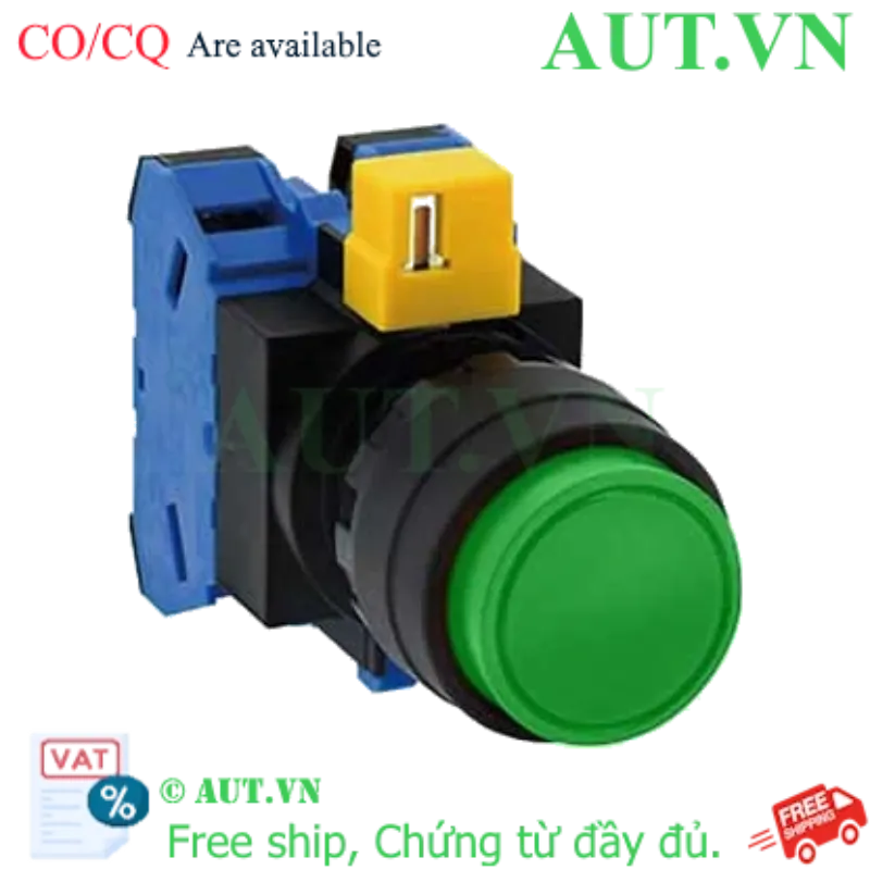 Ảnh của Nút nhấn nhả không đèn IDEC HW1B-M220G-MAU D22 2NO (Xanh)