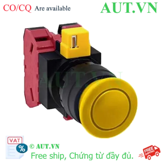 Ảnh của Nút nhấn nhả không đèn IDEC HW1B-M302Y-MAU D22 2NC (Vàng)