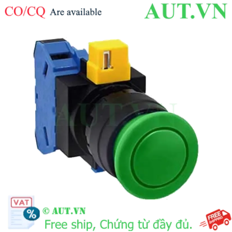 Ảnh của Nút nhấn nhả không đèn IDEC HW1B-M310G-MAU D22 1NO (Xanh)