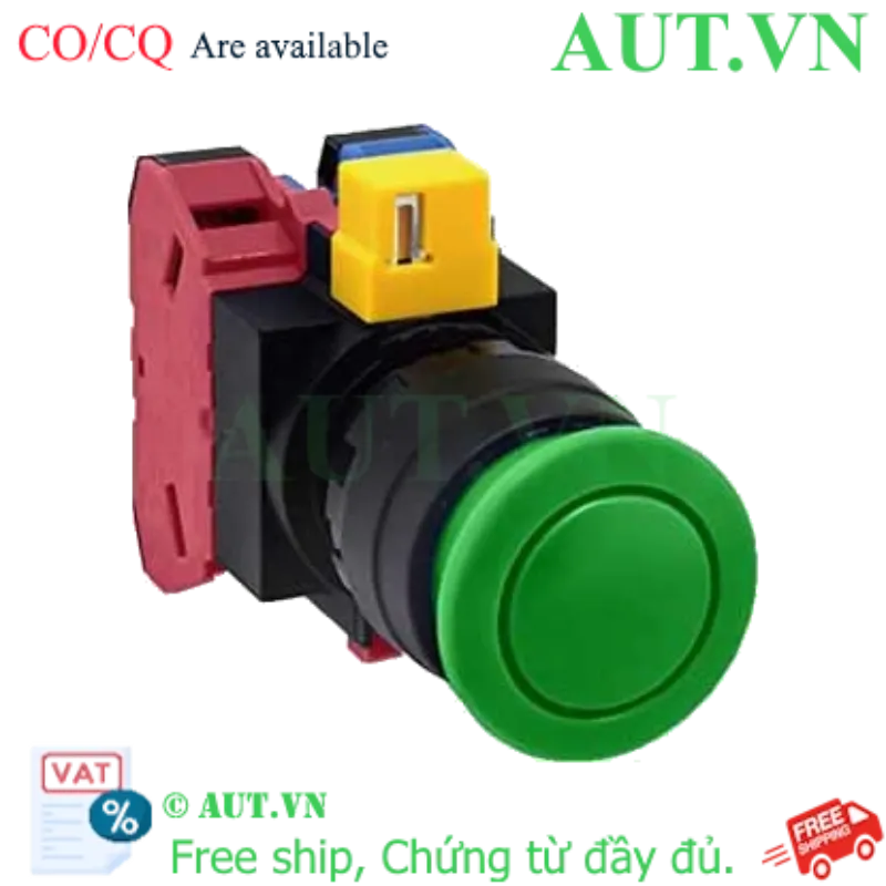 Ảnh của Nút nhấn nhả không đèn IDEC HW1B-M311G-MAU D22 1NO+1NC (Xanh)