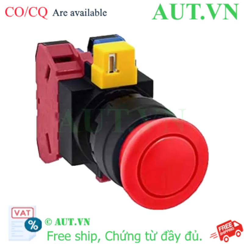 Ảnh của Nút nhấn nhả không đèn IDEC HW1B-M311R-MAU D22 1NO+1NC (Đỏ)