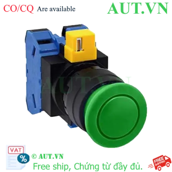 Ảnh của Nút nhấn nhả không đèn IDEC HW1B-M320G-MAU D22 2NO (Xanh)