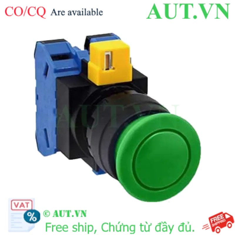 Ảnh của Nút nhấn nhả không đèn IDEC HW1B-M320G-MAU D22 2NO (Xanh)
