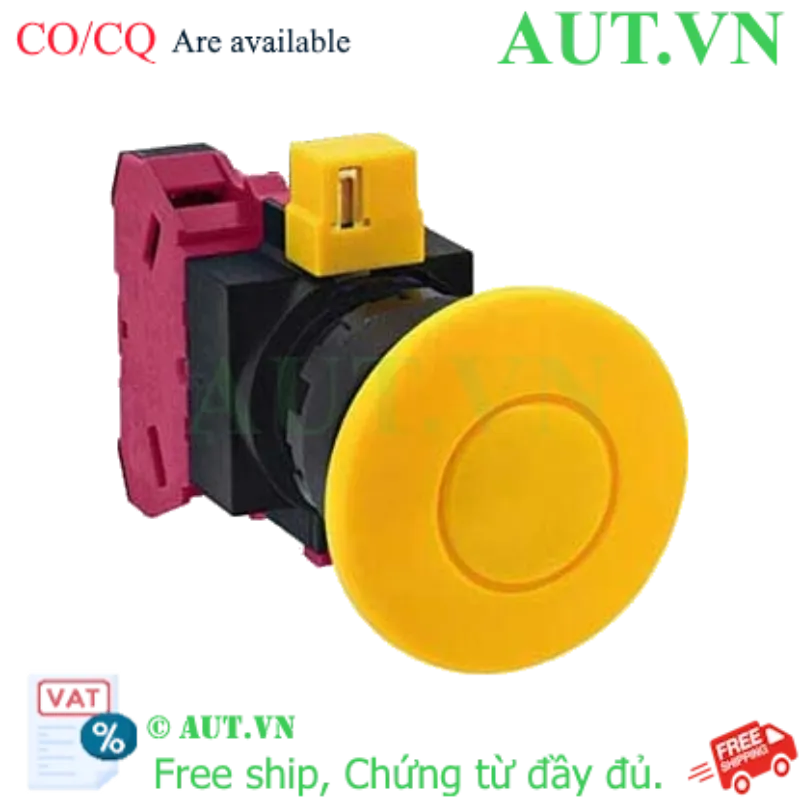 Ảnh của Nút nhấn nhả không đèn IDEC HW1B-M401Y-MAU D22 1NC (Vàng)