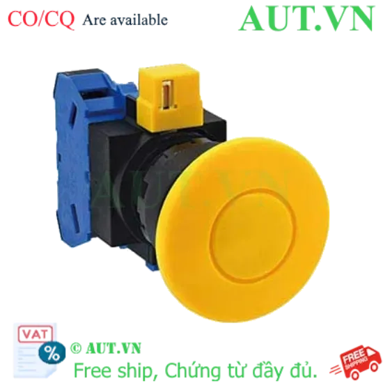 Ảnh của Nút nhấn nhả không đèn IDEC HW1B-M410Y-MAU D22 1NO (Vàng)