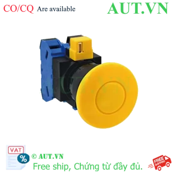 Ảnh của Nút nhấn nhả không đèn IDEC HW1B-M411Y-MAU D22 1NO+1NC (Vàng)