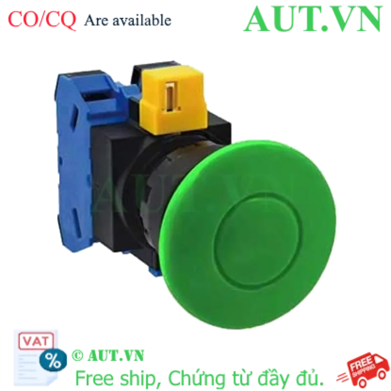 Ảnh của Nút nhấn nhả không đèn IDEC HW1B-M420G-MAU D22 2NO (Xanh)