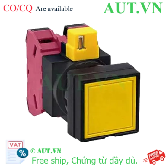 Ảnh của Nút nhấn nhả không đèn IDEC HW2B-M102Y-MAU D22 2NC (Vàng)